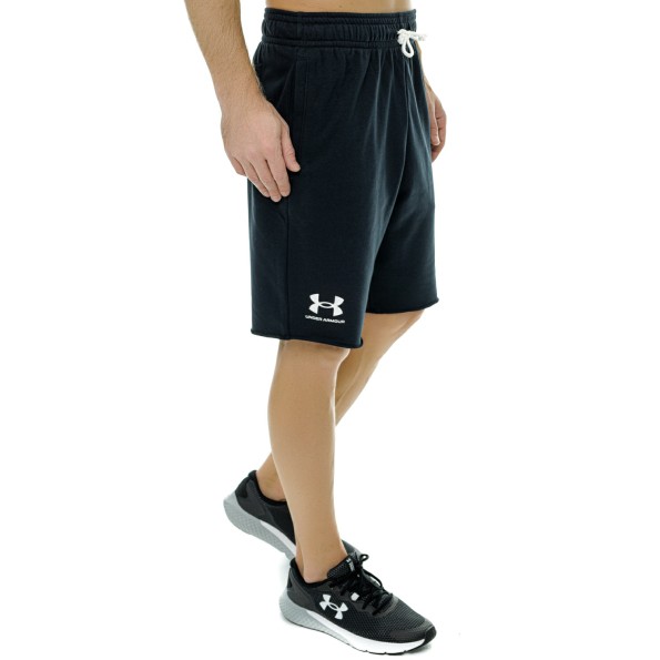 Ανδρική αθλητική βερμούδα UNDER ARMOUR RIVAL TERRY μαύρη Ανδρικά