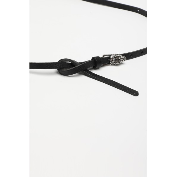 Γυναικεία δερμάτινη ζώνη THE KAIA 8020200016 THE KAIA HALLE BELT μαύρη Γυναικεία