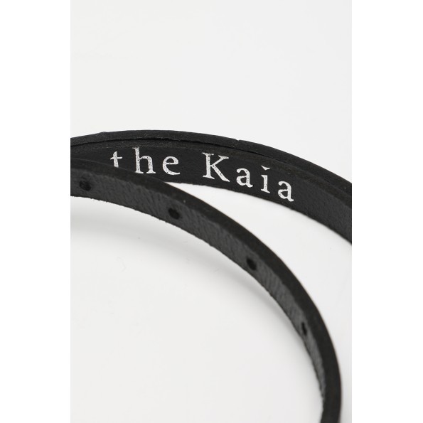 Γυναικεία δερμάτινη ζώνη THE KAIA 8020200016 THE KAIA HALLE BELT μαύρη Γυναικεία