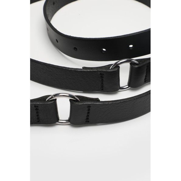 Γυναικεία δερμάτινη ζώνη THE KAIA 8020200018 MARTA μαύρη Γυναικεία