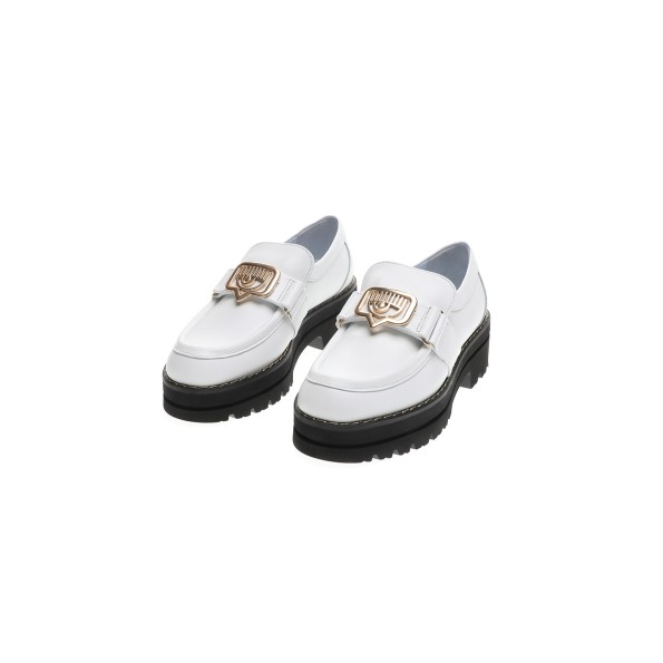 Γυναικεία μοκασίνια CHIARA FERRAGNI CF2851-009 λευκά Γυναικεία