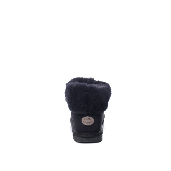 Γυναικεία μποτάκια EMU AUSTRALIA W12315 Ore Fold Over μαύρα Γυναικεία