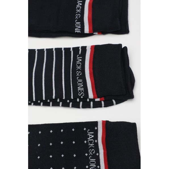 Ανδρικές κάλτσες σετ των 3 JACK & JONES 12198331 JACARBO ORGANIC GIFTBOX  Ανδρικά
