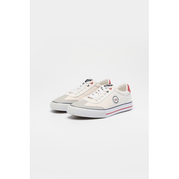 Ανδρικά sneakers JACK & JONES 12225027 JFWTOBY CANVAS MIX λευκά Ανδρικά