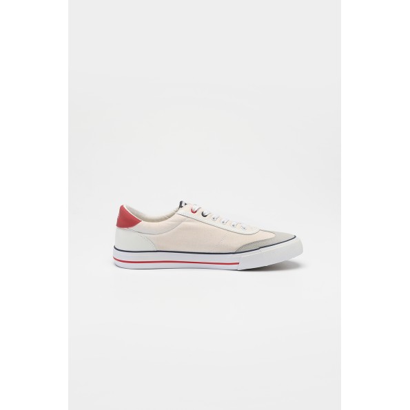 Ανδρικά sneakers JACK & JONES 12225027 JFWTOBY CANVAS MIX λευκά Ανδρικά