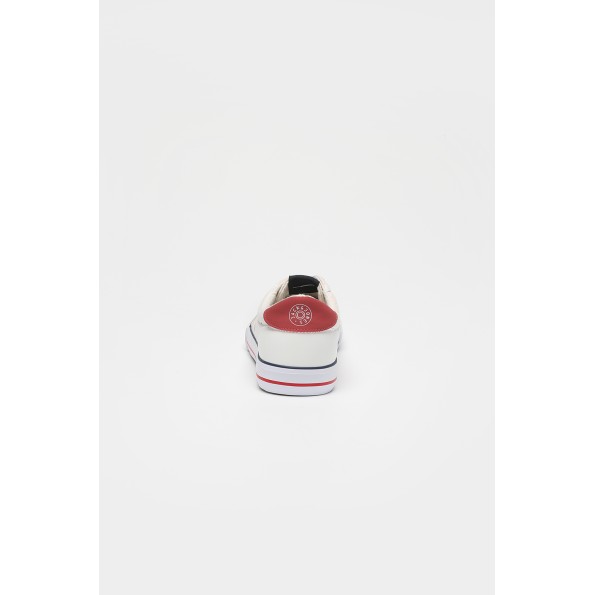 Ανδρικά sneakers JACK & JONES 12225027 JFWTOBY CANVAS MIX λευκά Ανδρικά