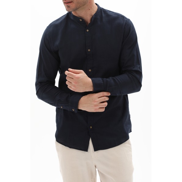 Ανδρικό πουκάμισο JACK & JONES 12220482 JJSLUB BAND μπλε ναυτικό Ανδρικά