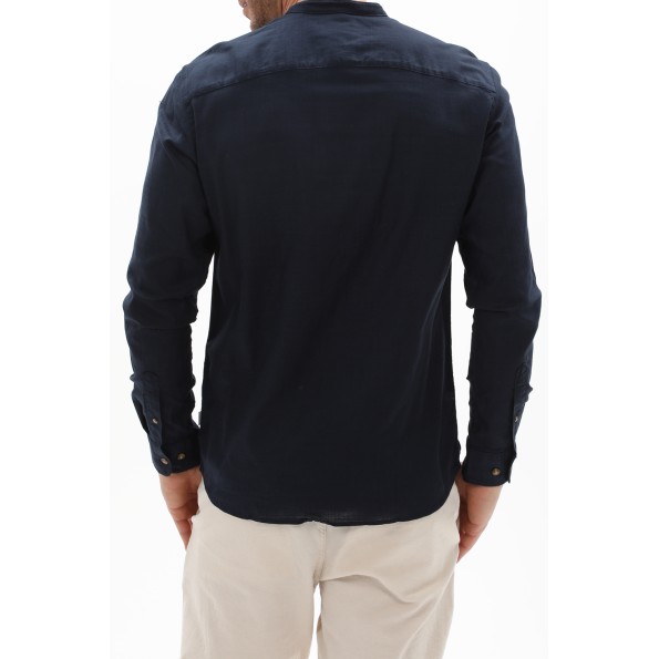 Ανδρικό πουκάμισο JACK & JONES 12220482 JJSLUB BAND μπλε ναυτικό Ανδρικά