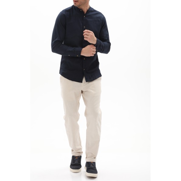 Ανδρικό πουκάμισο JACK & JONES 12220482 JJSLUB BAND μπλε ναυτικό Ανδρικά
