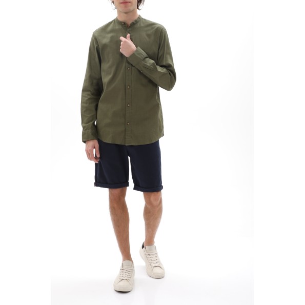 Ανδρικό πουκάμισο JACK & JONES 12220482 JJSLUB λαδί Ανδρικά