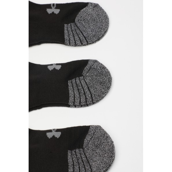 Παιδικές κοντές κάλτσες σετ των 3 UNDER ARMOUR 1375584 Heatgear No Show μαύρες Παιδικά