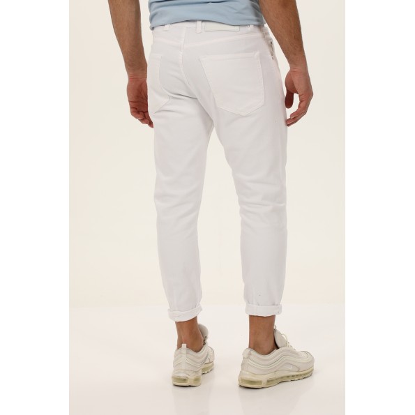 Ανδρικό jean παντελόνι GABBA 10452 Alex K2671 λευκό Ανδρικά