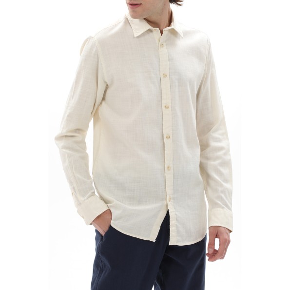 Ανδρικό πουκάμισο JACK & JONES 12220481 JJSLUB εκρού Ανδρικά