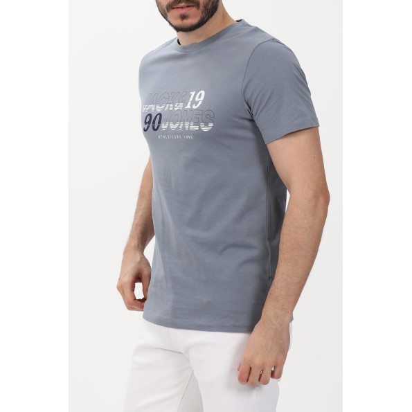 Ανδρικό t-shirt JACK & JONES 12222878 JJWORK γκρι Ανδρικά