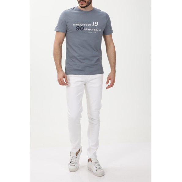 Ανδρικό t-shirt JACK & JONES 12222878 JJWORK γκρι Ανδρικά