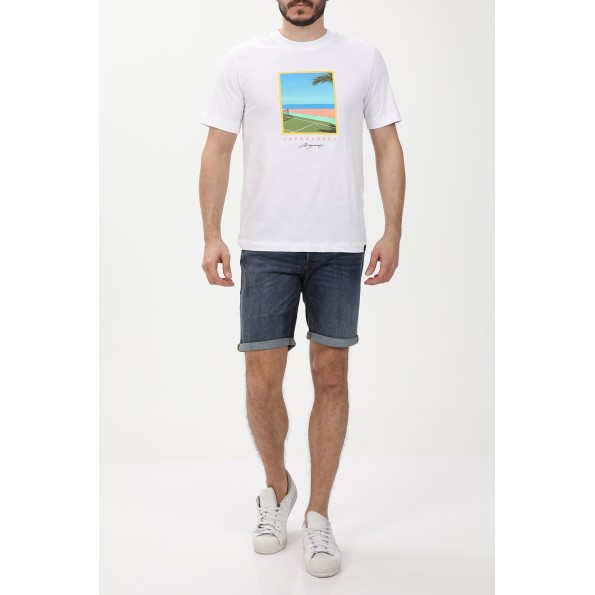 Ανδρική jean βερμούδα JACK & JONES 12225899 JJIRICK JJORIGINAL μπλε Ανδρικά
