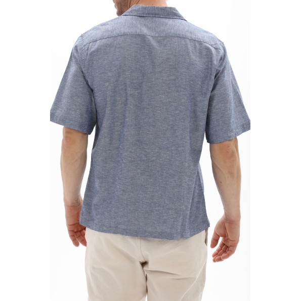 Ανδρικό resort πουκάμισο JACK & JONES 12227681 JPRBLUSUMMER LINEN μπλε Ανδρικά