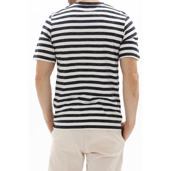 Ανδρική μπλούζα JACK & JONES 12229383 JORCRAYON STRIPE ασπρόμαυρη ριγέ Ανδρικά