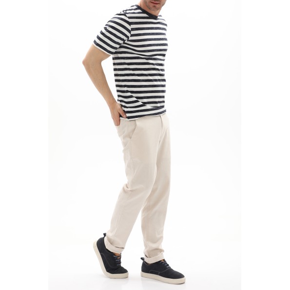 Ανδρική μπλούζα JACK & JONES 12229383 JORCRAYON STRIPE ασπρόμαυρη ριγέ Ανδρικά