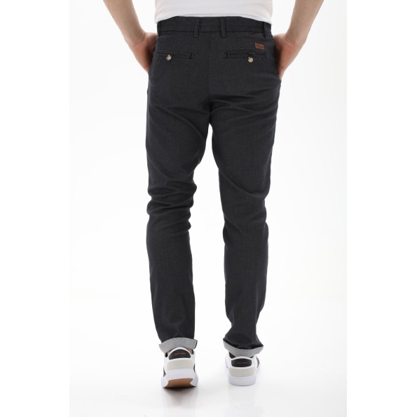 Ανδρικό casual chino παντελόνι JACK & JONES 12234667 JPSTMARCO JJSUMMER STRUCTURE μπλε Ανδρικά