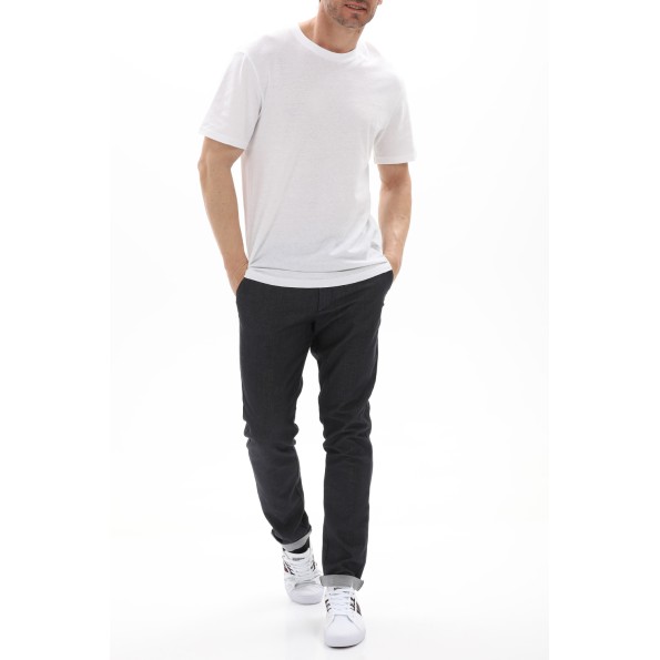 Ανδρικό casual chino παντελόνι JACK & JONES 12234667 JPSTMARCO JJSUMMER STRUCTURE μπλε Ανδρικά