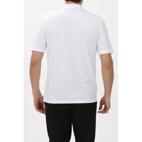 Ανδρική polo μπλούζα JACK & JONES 12236235 JPRBLASCOTT ZIP λευκή Ανδρικά