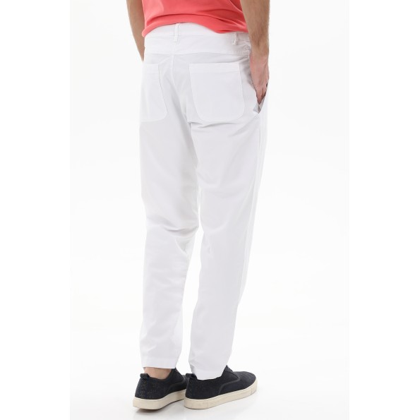 Ανδρικό casual παντελόνι CROSSLEY CILLER λευκό Ανδρικά