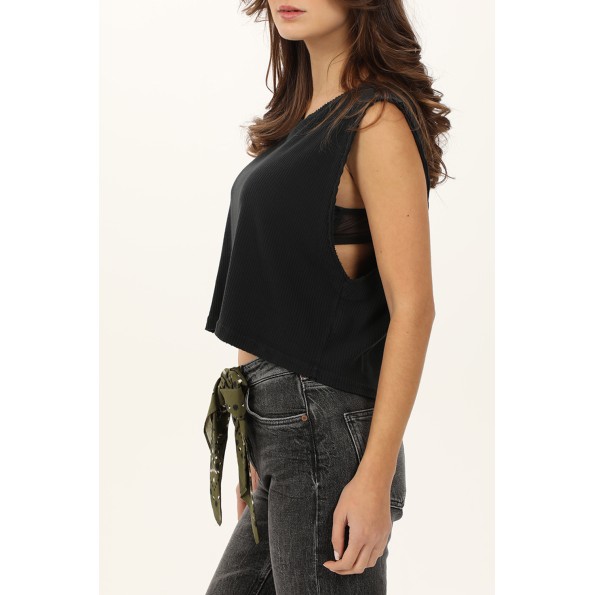 Γυναικείο cropped top CROSSLEY CRIPEM μαύρο Γυναικεία