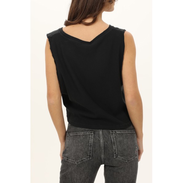 Γυναικείο cropped top CROSSLEY CRIPEM μαύρο Γυναικεία