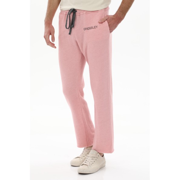 Ανδρικό παντελόνι φόρμας CROSSLEY ET1 MAN TERRY ροζ Ανδρικά
