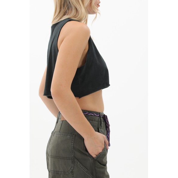 Γυναικείο cropped top CROSSLEY IPUT μαύρο Γυναικεία