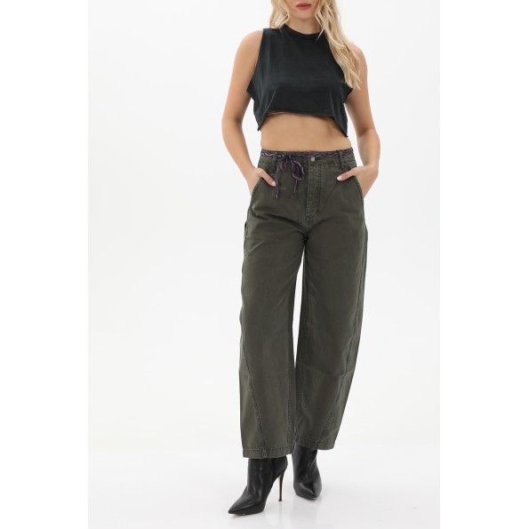 Γυναικείο cropped top CROSSLEY IPUT μαύρο Γυναικεία