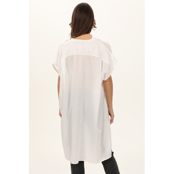 Γυναικεία μακριά πουκαμίσα CROSSLEY MILOX λευκή Γυναικεία