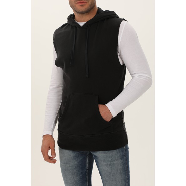 Ανδρική αμάνικη φούτερ μπλούζα CROSSLEY POSTIKSS μαύρη Ανδρικά