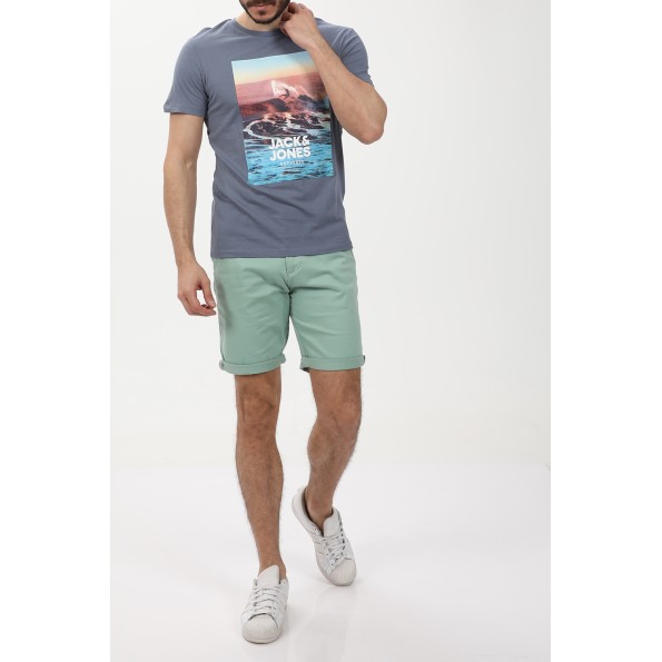 Ανδρικό t-shirt JACK & JONES 12221007 JJGEM μπλε Ανδρικά