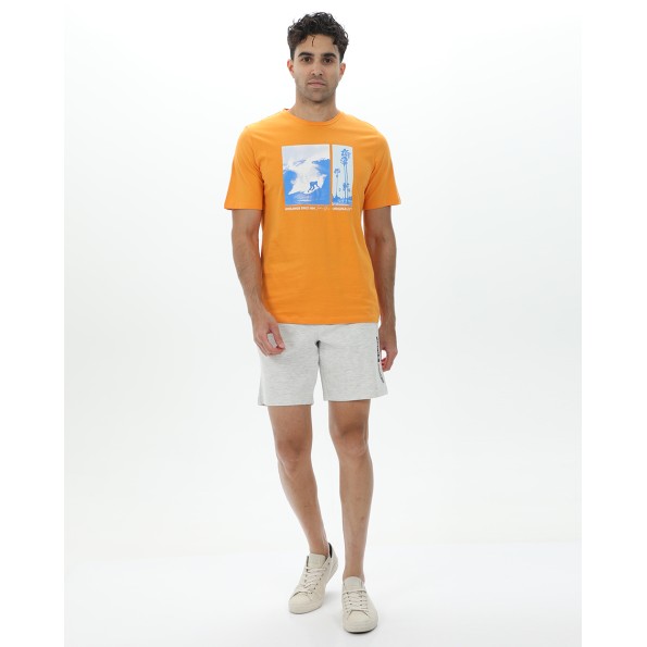 Ανδρικό t-shirt JACK & JONES 12232998 JORBOOSTER TEE SS CREW NECK πορτοκαλί Ανδρικά