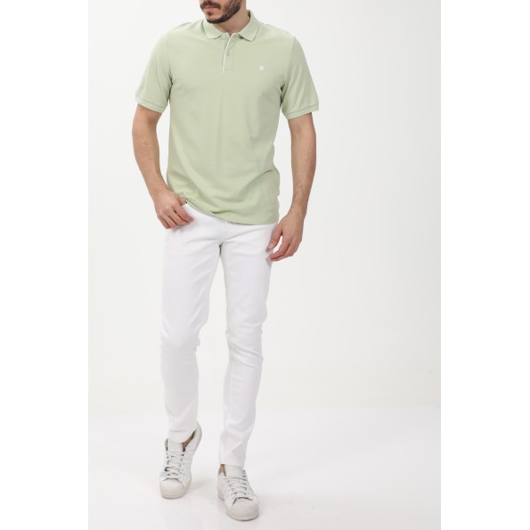 Ανδρική polo μπλούζα JACK & JONES 12237839 JPRBLASAINZ πράσινη Ανδρικά
