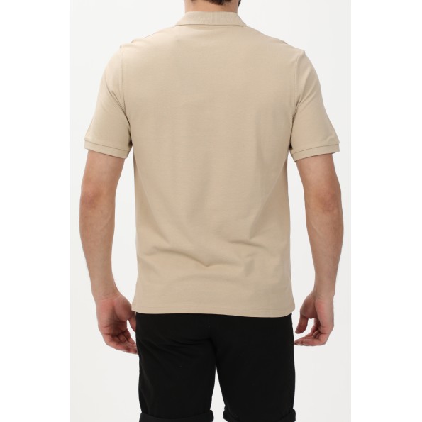 Ανδρική polo μπλούζα JACK & JONES 12237839 JPRBLASAINZ μπεζ Ανδρικά