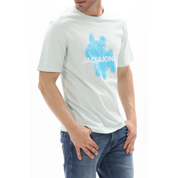 Ανδρικό t-shirt JACK & JONES 12238121 JORCREW γκρι Ανδρικά