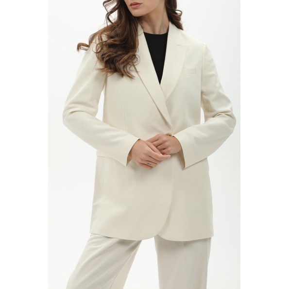 Γυναικείο μακρύ σακάκι blazer JJXX 12200590 JXMARY BLAZER TLR NOOS μπεζ Γυναικεία