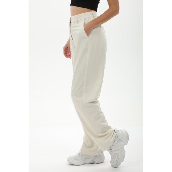 Γυναικείο formal παντελόνι JJXX 12200674 JXMARY HW PANT TLR NOOS μπεζ Γυναικεία