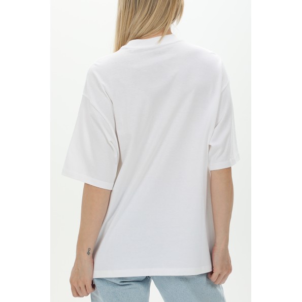 Γυναικείο oversized t-shirt LEVIS A49240065 GRAPHIC SHORT STACK λευκό Γυναικεία