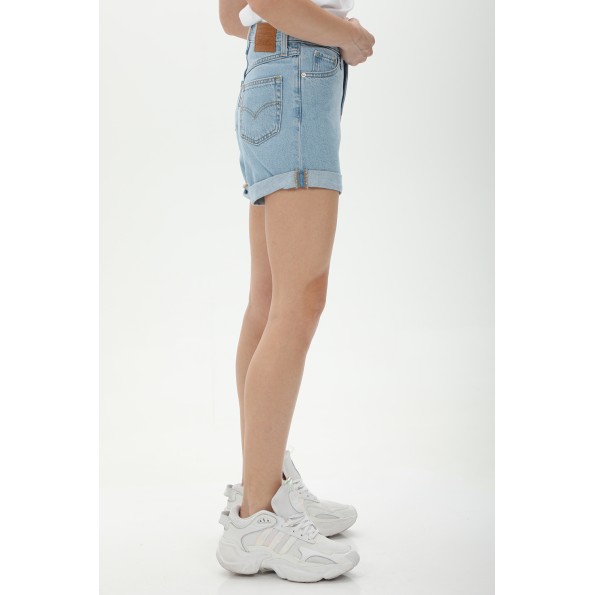Γυναικείο jean σορτς LEVIS A55640006 ROLLED 80S MOM μπλε Γυναικεία