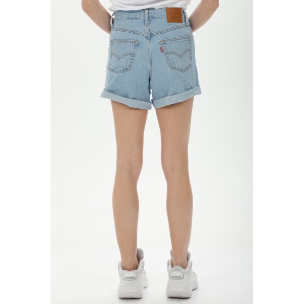 Γυναικείο jean σορτς LEVIS A55640006 ROLLED 80S MOM μπλε Γυναικεία