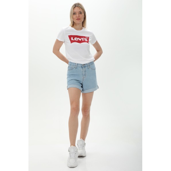 Γυναικείο jean σορτς LEVIS A55640006 ROLLED 80S MOM μπλε Γυναικεία