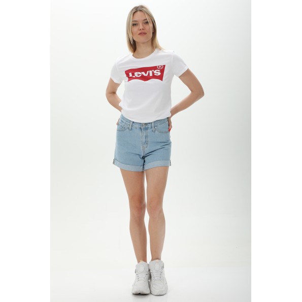 Γυναικείο jean σορτς LEVIS A55640006 ROLLED 80S MOM μπλε Γυναικεία
